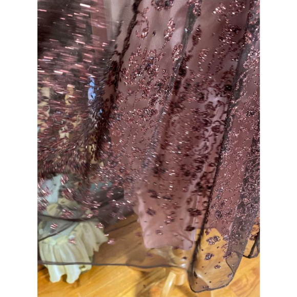 Faviana Strapless brown Pink Glitter Cocktail Dress Size 9 - Picture 5 of 10